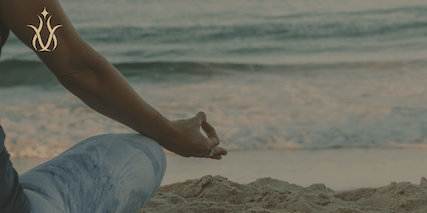 meditating by the sea