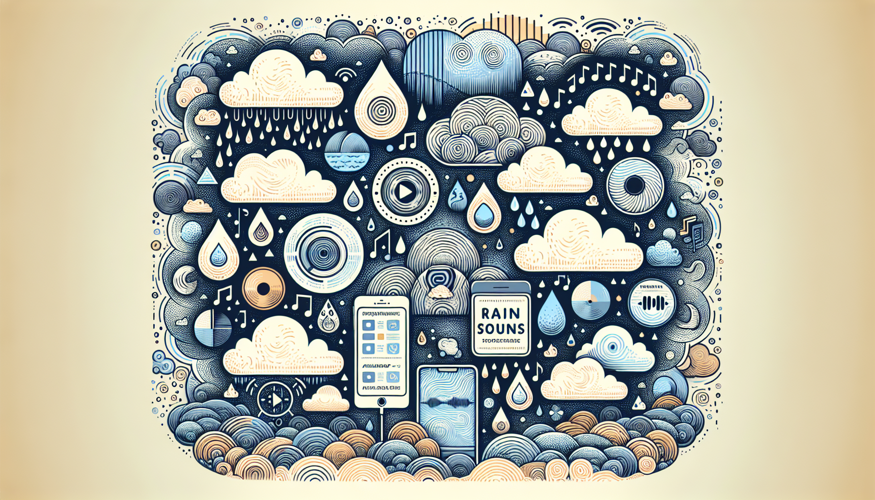 Illustration of free rain sound resources