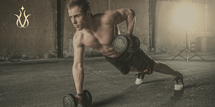 Energetic man feeling vitality after using shilajit