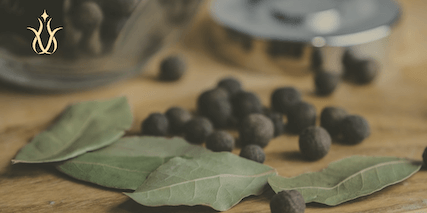 preparing bay leaf tea at home