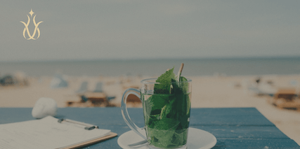 Peppermint Tea on the beach