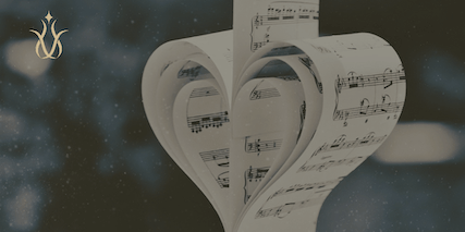 musical notes heart shaped