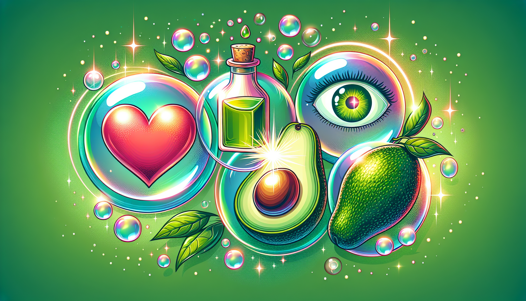 Heart, skin, and eye health icons