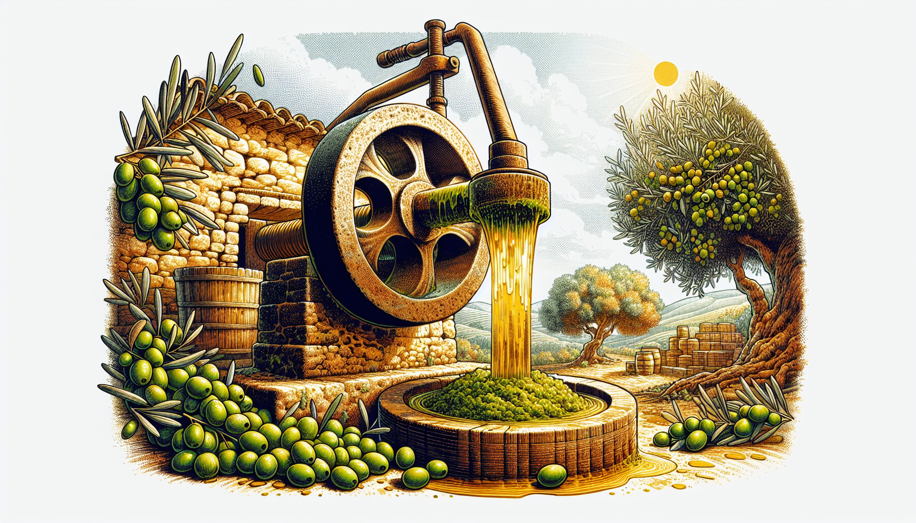 Olive oil production process